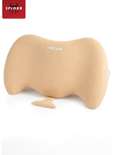 وسادة دعم أسفل الظهر مصنوعة من إسفنج الذاكرة المريح، مناسبة لمقعد السيارة وكرسي المكتب، وسادة دعم الوضعية، لون بيج