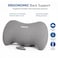 وسادة دعم أسفل الظهر من إسفنج الذاكرة المريح، مناسبة لمقعد السيارة وكرسي المكتب، وسادة دعم الوضعية، لون رمادي