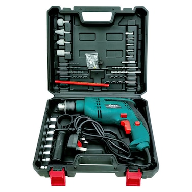 Keen OS-A109 600W Electric Impact Drill Kit 29PCS Variable Speed Reverse Hammer Tool Set with case box