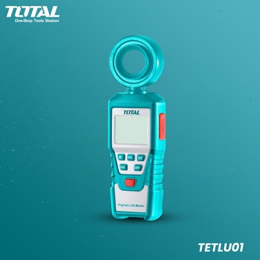 TOTAL TETLU01 Digital Light Lux Meter 0-100000 Lux Illuminance Tester with LCD Display Tool