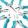 TOTAL THT1K0511 6PCS Mini Pliers Set 115mm Precision Tool Kit Long Nose Cutter Combo Set