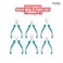 TOTAL THT1K0511 6PCS Mini Pliers Set 115mm Precision Tool Kit Long Nose Cutter Combo Set
