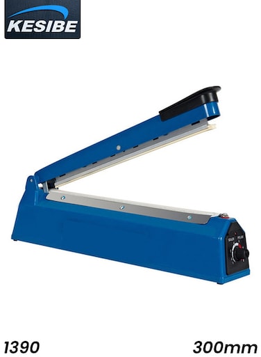 آلة يدوية لغلق الأكياس البلاستيكية بالحرارة النبضية (Impulse Heat Sealer) - مقاس 300 مم - مخصصة لتخزين الأغذية (طراز 1390)
