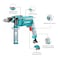 TOTAL TH308268 Rotary Hammer Drill 800W SDS Plus 4 Function Variable Speed Heavy Duty Power Tool