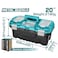 TOTAL TPBX0202 20 Inch Plastic Tool Box Storage Case with Metal Buckle and Organizer Tray