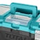 TOTAL TPBX0202 20 Inch Plastic Tool Box Storage Case with Metal Buckle and Organizer Tray