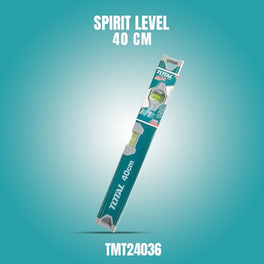 TOTAL Spirit Level 40cm TMT24036 Aluminium Precision Measuring Tool with Dual Vials for precise work