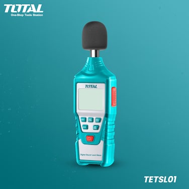 مقياس مستوى الصوت الرقمي TOTAL TETSL01 (30-130 ديسيبل) - كاشف ضوضاء مزود بمدى تلقائي وشاشة LCD