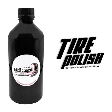 JAWDA ملمع إطارات عالي اللمعان - حماية طويلة الأمد - يعيد المظهر الأسود العميق - مع أداة تطبيق - 500 مل