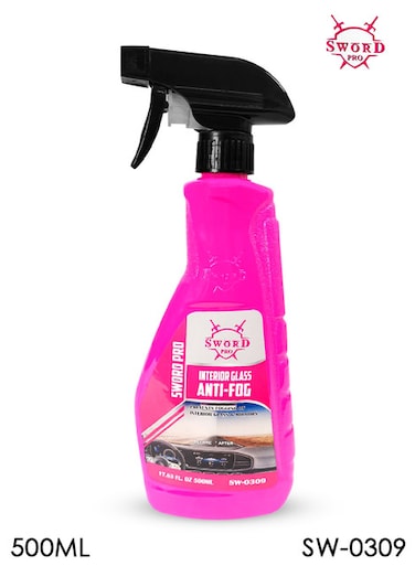 SWORD PRO Interior Glass Anti Fog Spray 500ML SW-0309 Streak Free Clear View for Car Home Mirrors &amp; Glass Cares