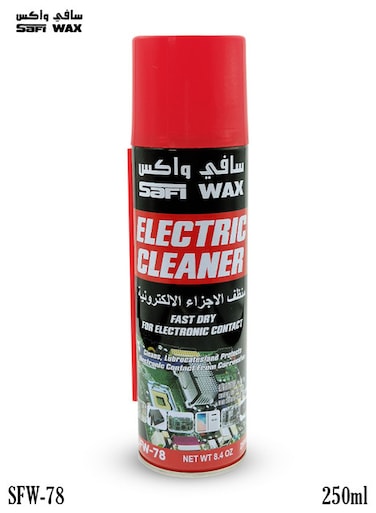 بخاخ منظف نقاط التلامس الكهربائية من Safi Wax (SFW-78) – سريع الجفاف، لا يترك أي بقايا، آمن على الإلكترونيات – 250 مل