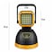 مصباح عمل LED شمسي من HI SHEEN طراز HS-8033B - قابل لإعادة الشحن، دوّار، محمول، مزود ببنك طاقة USB - للاستخدام الخارجي