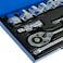 WINNER CRV-24 24pcs 1/2 Inch Drive Chrome Vanadium Socket Set with Ratchet Extensions Case Kit Tool Set Pro