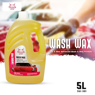 Sword Pro SW-381 Wash &amp; Wax 5L 2-in-1 Car Cleaner High Gloss Shine Easy Use Formula