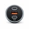 شاحن سيارة سريع DENX DX147 بقوة 130 واط - 3 منافذ (USB-C و USB-A) مع تقنيتي PD و QC3.0 - تصميم مدمج، شحن آمن، وتوافق شامل