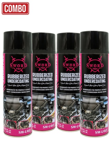Sword Pro Combo 4pcs SW-UG0 Rubberized Undercoating Spray 500ml Rust Protection Noise Reduction Coat