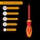 TOTAL THTIS5125 1000V VDE Insulated Slotted Screwdriver, Ergonomic Grip, Precision Tip Electric Tool