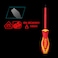 TOTAL THTIS5125 1000V VDE Insulated Slotted Screwdriver, Ergonomic Grip, Precision Tip Electric Tool