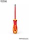 TOTAL THTIS5125 1000V VDE Insulated Slotted Screwdriver, Ergonomic Grip, Precision Tip Electric Tool