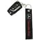 Mercedes-Benz Fabric Keychain Tag with Embroidered Logo, Metal Key Ring, Durable Automotive Accessory
