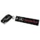 Mercedes-Benz Fabric Keychain Tag with Embroidered Logo, Metal Key Ring, Durable Automotive Accessory