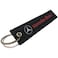 Mercedes-Benz Fabric Keychain Tag with Embroidered Logo, Metal Key Ring, Durable Automotive Accessory