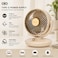 DENX DX2667 USB Rechargeable Air Circulator Fan, 3 Speeds, Quiet Portable Desk Fan Beige ERPCDX2667