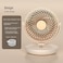 DENX DX2667 USB Rechargeable Air Circulator Fan, 3 Speeds, Quiet Portable Desk Fan Beige ERPCDX2667