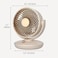 DENX DX2667 USB Rechargeable Air Circulator Fan, 3 Speeds, Quiet Portable Desk Fan Beige ERPCDX2667