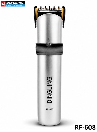 ماكينة حلاقة وتشذيب الشعر واللحية الاحترافية DINGLING RF-608 – قابلة للشحن وتعمل لاسلكياً