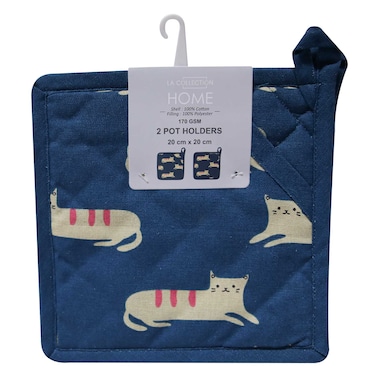 La Collection Home - Pot Holder Pack of 2, Navy Design, 20 X 20 cm