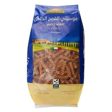Natureland Organic Whole Wheat Fusilli 500g