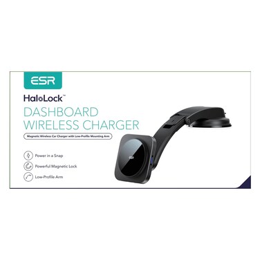 ESR - Halolock Magnetic Magsafe Car Dashboard Wireless Charger Black