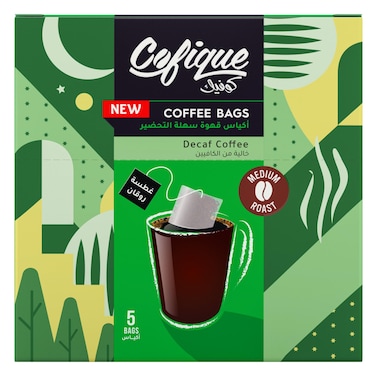 Cofique Decaf Coffee, 5 Cofique Coffee Sachets, 7g Per Sachet
