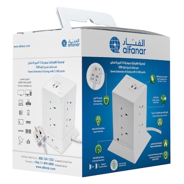 Alfanar Tower 8w 3m 2 USB-A To USB-C