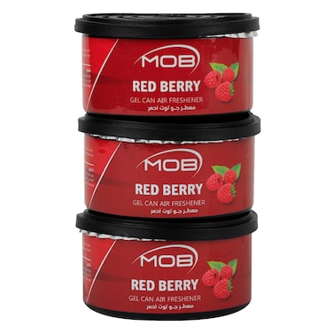 Mob Red Berry Air Freshener, 3-Piece Can Set
