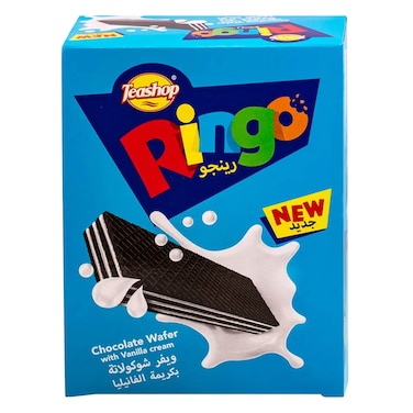 Teashop Ringo Vanilla Cream Chocolate Wafer 18g x Pack of 24