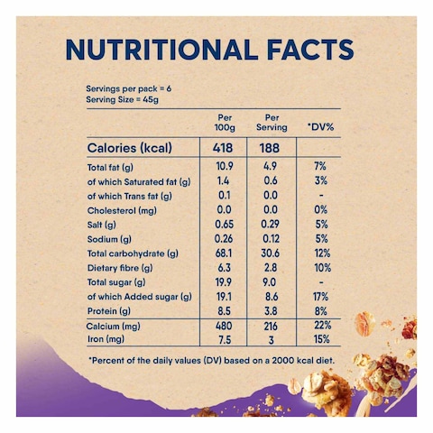 Nestle Fitness Crunchy Oats Granola With Corn Flakes 300g