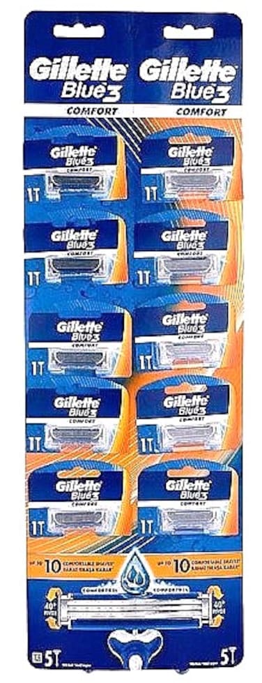 Gillette Blue3 Razors 10 Pieces
