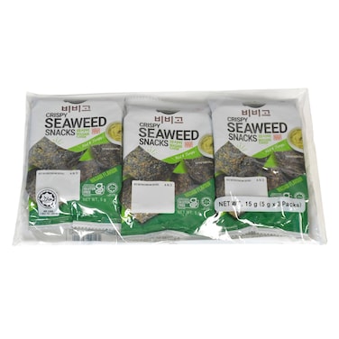 بيبيجو وجبة خفيفة من الأعشاب البحرية بالوسابي، 5 جرام