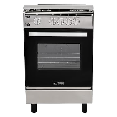 General Supreme Gas Cooker, 4 burners 55*55 cm, full safety, Steel, Egypt (Installation Not Included)