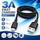 كابل IMEE IM-DC262 من نوع USB-A إلى Micro USB، بطول 1.2 متر، مغطى بجديلة من النايلون، يدعم الشحن السريع بقوة 3 أمبير، ونقل البيانات بسرعة 480 ميجابت في الثانية