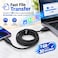 كابل شحن سريع ونقل بيانات IMEE IM-DC263 من USB-A إلى Type-C، بطول 1.2 متر، تيار 3 أمبير، مغلف بطبقة من النايلون المضفر، سرعة نقل بيانات 480 ميجابت في الثانية، لون أسود