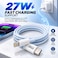 كابل IMEE IM-273CL من USB-C إلى Lightning، يدعم الشحن السريع بقدرة 27 واط، ونقل البيانات بسرعة 480 ميجابت في الثانية، بطول 1 متر، باللون الأزرق الفاتح