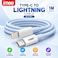 كابل IMEE IM-273CL من USB-C إلى Lightning، يدعم الشحن السريع بقدرة 27 واط، ونقل البيانات بسرعة 480 ميجابت في الثانية، بطول 1 متر، باللون الأزرق الفاتح