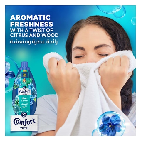 Comfort Concentrated Fabric Softener,  Blue Love, 1.5L