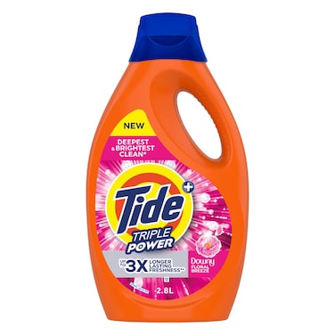 تايد سائل الغسيل باور الثلاثي برائحة النسيم الزهري 2.8 لتر
