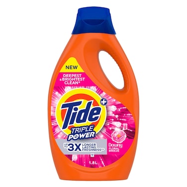 Tide Triple Power Floral Breeze Liquid Detergent, 1.8L