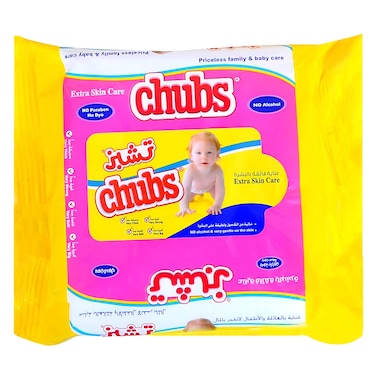 تشبز مناديل مبللة بدون عطور للأطفال. عناية فائقة بالبشرة. 20 منديل
