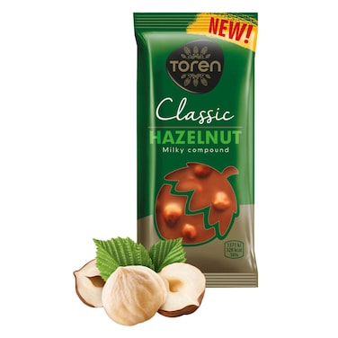 Toren Classic Hazelnut Milky Compound Chocolate Bar 50g